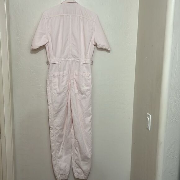 A.L.C. Petra Morganite Pink Contemporary Feminine Pockets Buttons Boho Jumpsuit - Picture 6 of 16